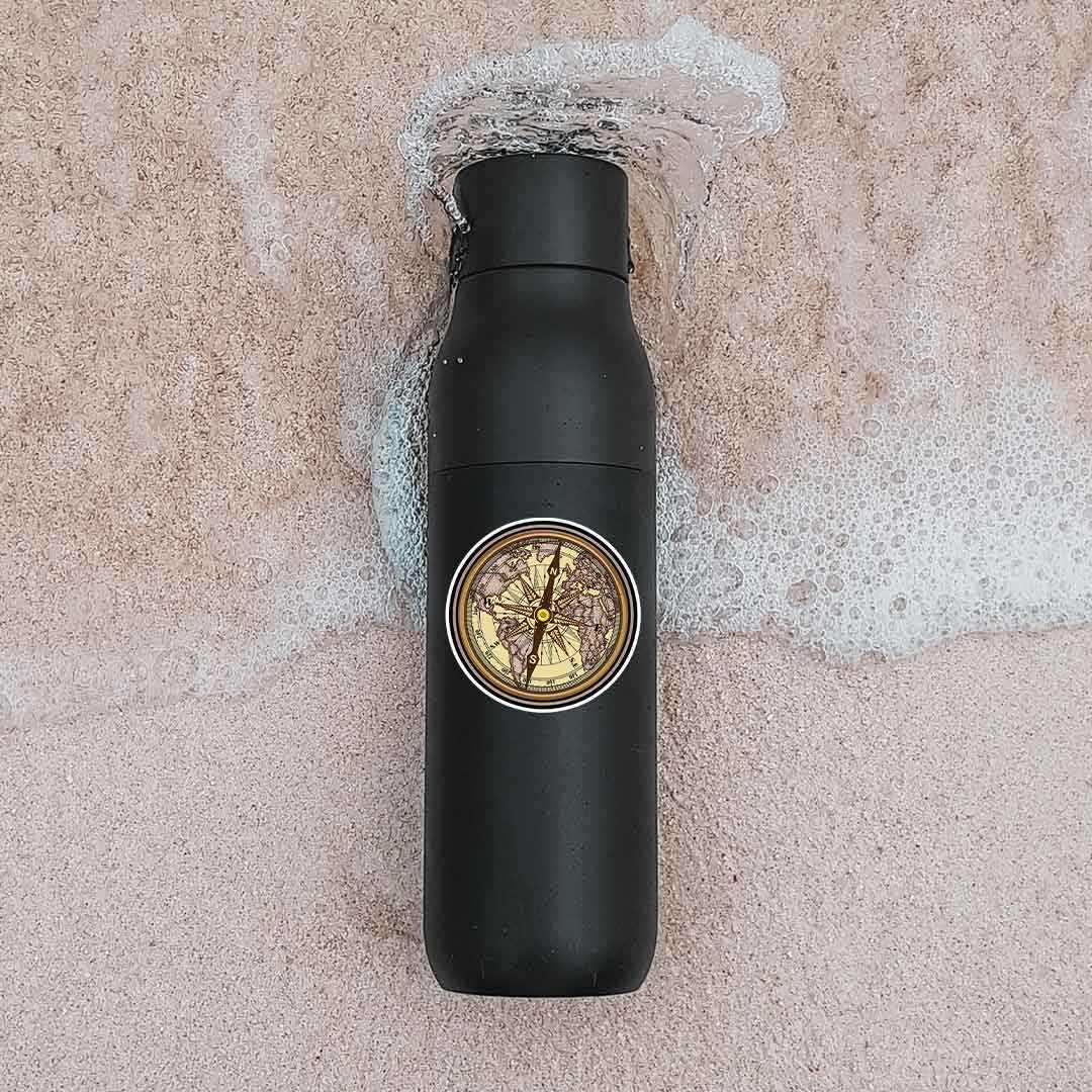 Compass Sticker waterproof vinyl decal for laptop, bike, car & bottle