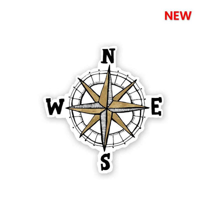 Compass V2 Sticker waterproof vinyl decal for laptop, bike, car & bottle