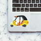 Cute Autorickshaw sticker waterproof vinyl decal for laptop, bike, car & bottle