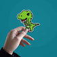 Cute T - rex Sticker waterproof vinyl decal for laptop, bike, car & bottle