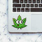 Cute Weed Sticker waterproof vinyl decal for laptop, bike, car & bottle