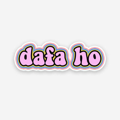 Dafa Ho Sticker waterproof vinyl decal for laptop, bike, car & bottle