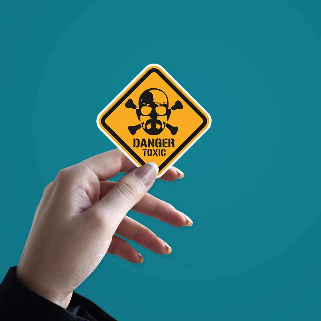 Danger Toxic Sticker waterproof vinyl decal for laptop, bike, car & bottle