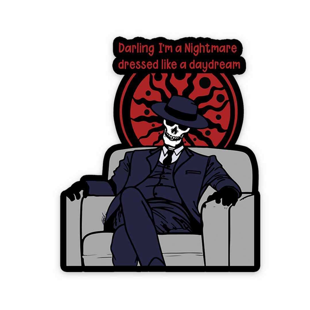 Darling i'm a nightmare Sticker waterproof vinyl decal for laptop, bike, car & bottle