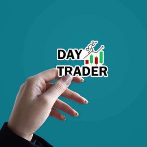 Day Trader sticker waterproof vinyl decal for laptop, bike, car & bottle