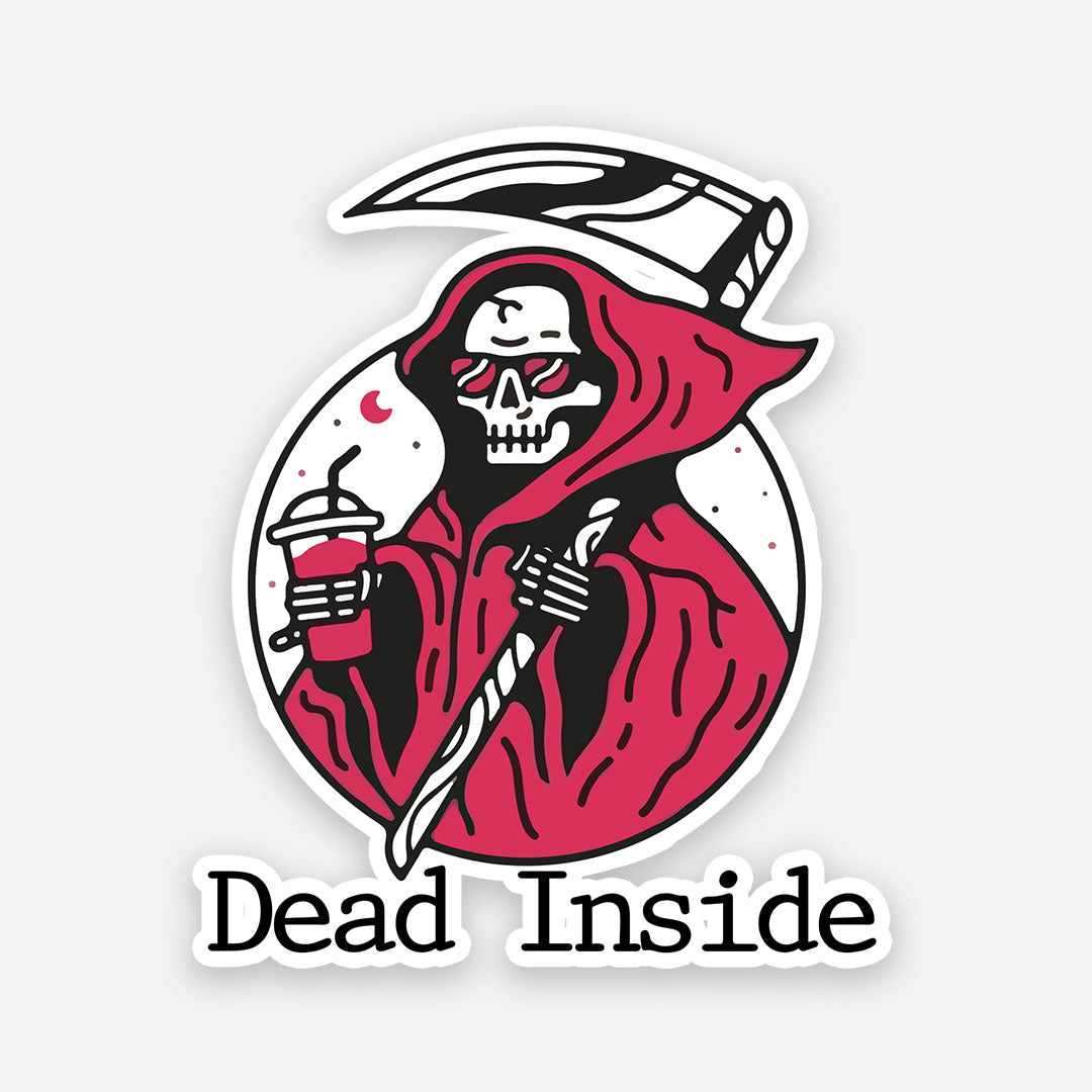 DEAD INSIDE sticker waterproof vinyl decal for laptop, bike, car & bottle