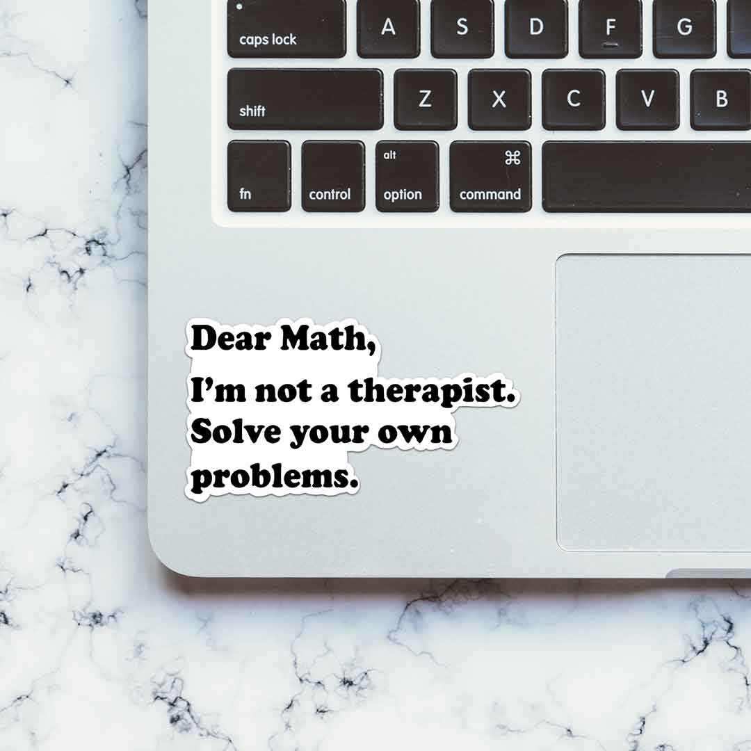 Dear Math Sticker waterproof vinyl decal for laptop, bike, car & bottle