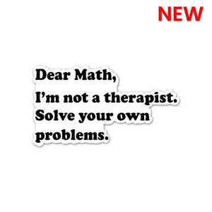 Dear Math Sticker waterproof vinyl decal for laptop, bike, car & bottle