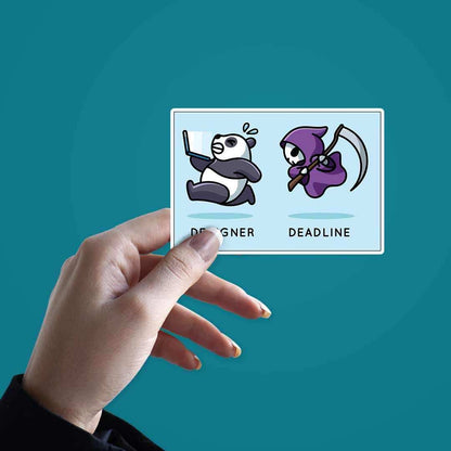 Designer and Deadlines Sticker - STICK IT UP