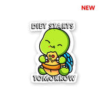 Diet Starts Tomorrow Sticker waterproof vinyl decal for laptop, bike, car & bottle