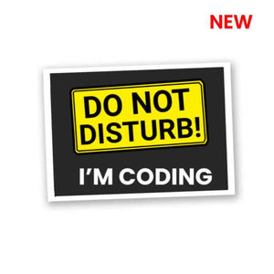 Do Not Disturb Sticker waterproof vinyl decal for laptop, bike, car & bottle