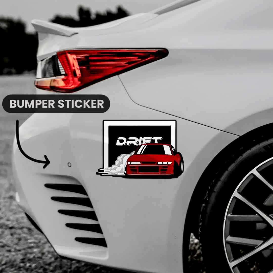 Drift Bumper Sticker waterproof vinyl decal for laptop, bike, car & bottle