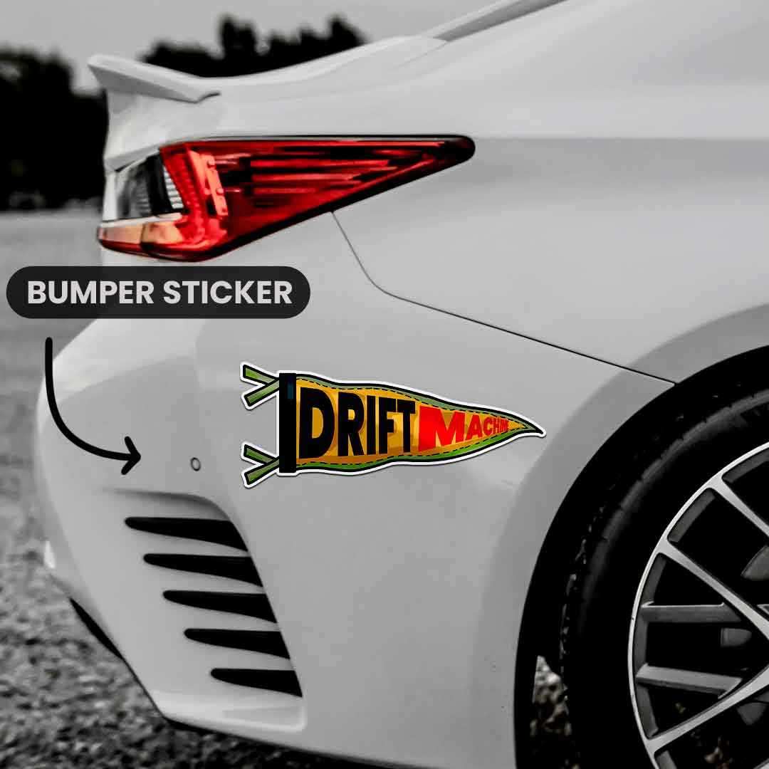 Drift Machine Bumper Sticker waterproof vinyl decal for laptop, bike, car & bottle