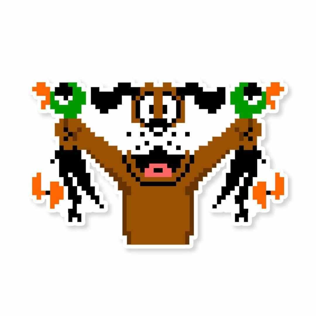 Duck Hunt Sticker waterproof vinyl decal for laptop, bike, car & bottle
