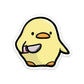 Duck With Knife Sticker waterproof vinyl decal for laptop, bike, car & bottle