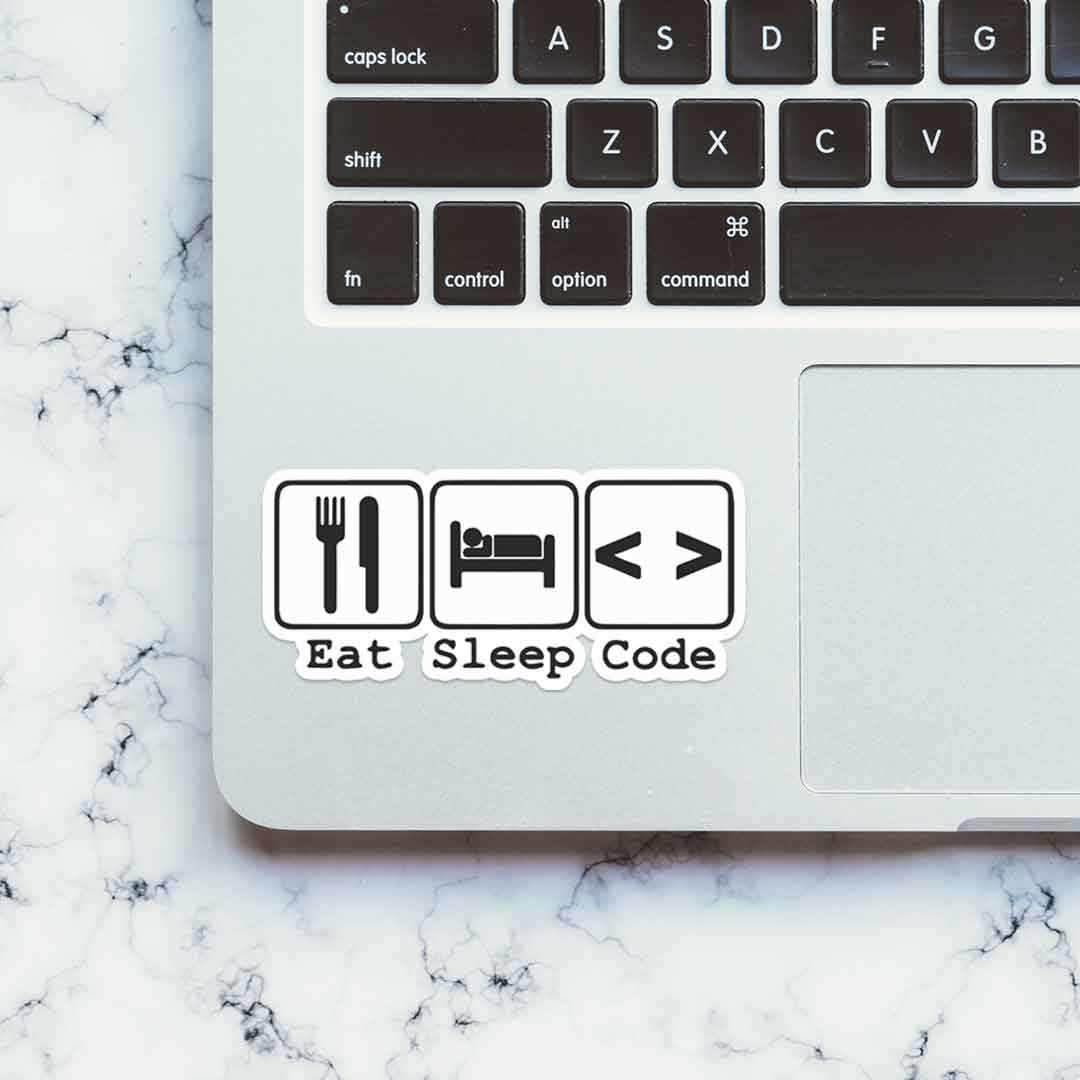 Eat Sleep Code Sticker - STICK IT UP