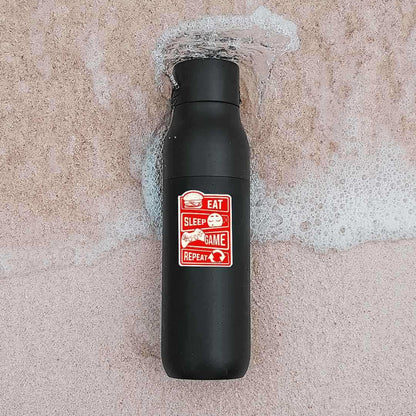 Eat Sleep Game Repeat Sticker - STICK IT UP