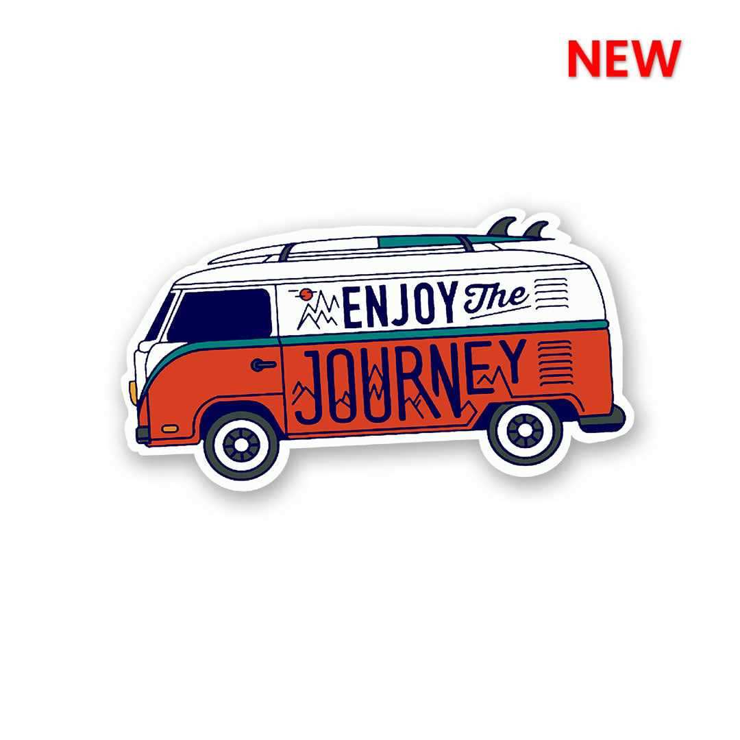 Enjoy the Journey Sticker waterproof vinyl decal for laptop, bike, car & bottle
