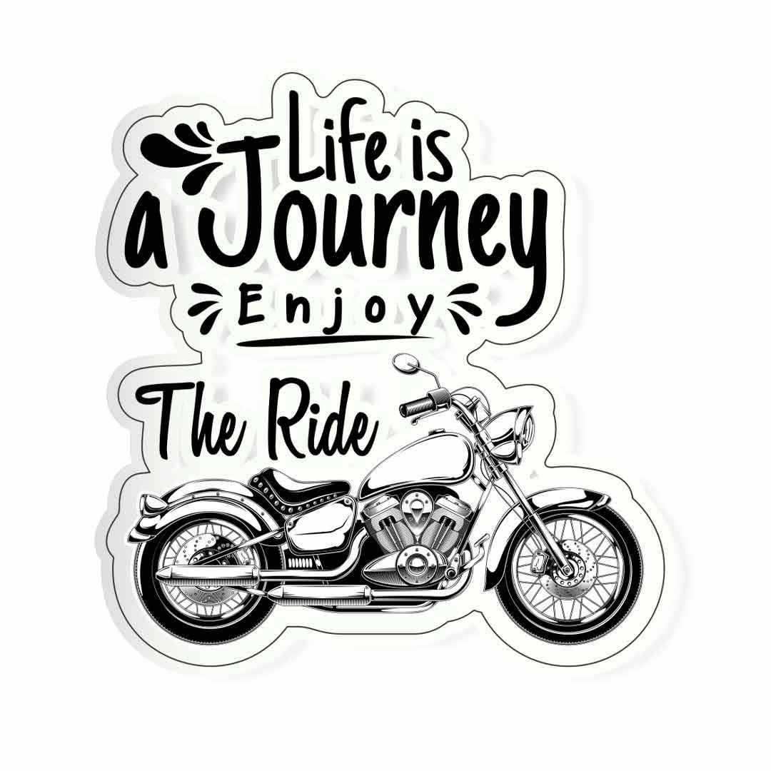 Enjoy the Ride Sticker waterproof vinyl decal for laptop, bike, car & bottle