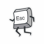 ESC key Sticker waterproof vinyl decal for laptop, bike, car & bottle