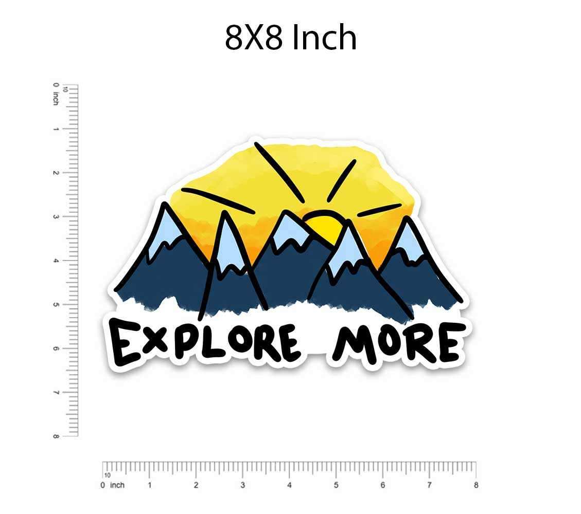 Explore More Bumper Sticker waterproof vinyl decal for laptop, bike, car & bottle