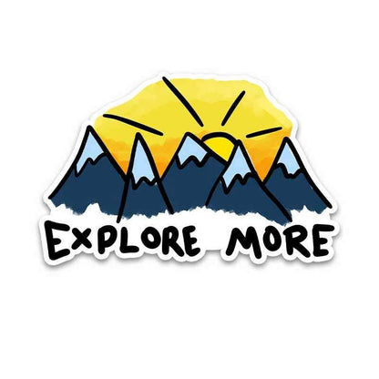 Explore More Bumper Sticker waterproof vinyl decal for laptop, bike, car & bottle