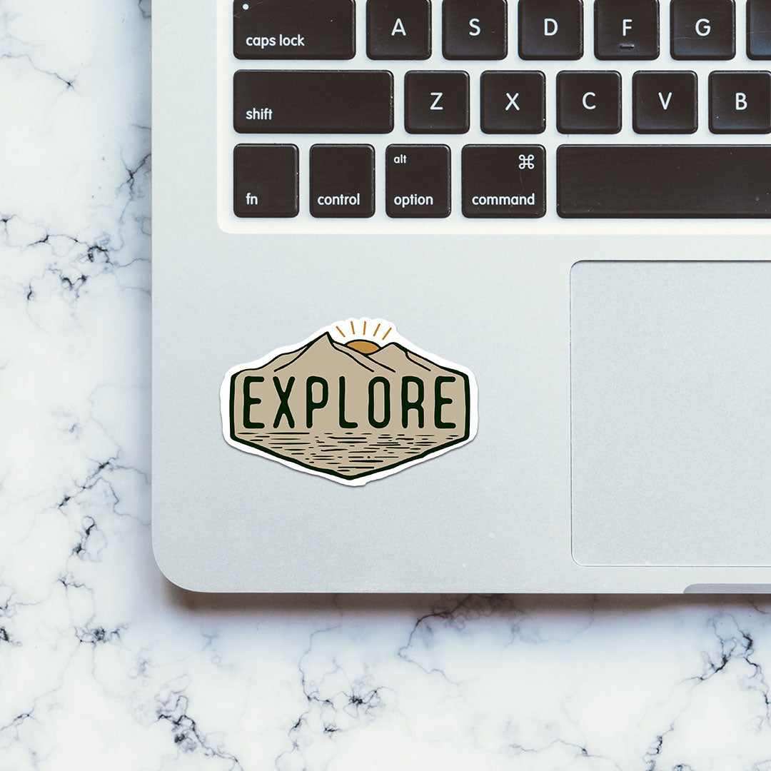 Explore Sticker waterproof vinyl decal for laptop, bike, car & bottle