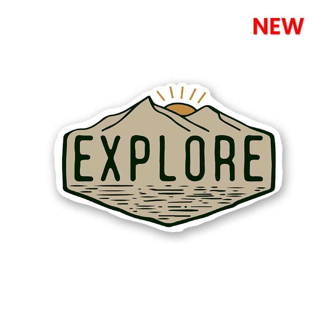 Explore Sticker waterproof vinyl decal for laptop, bike, car & bottle
