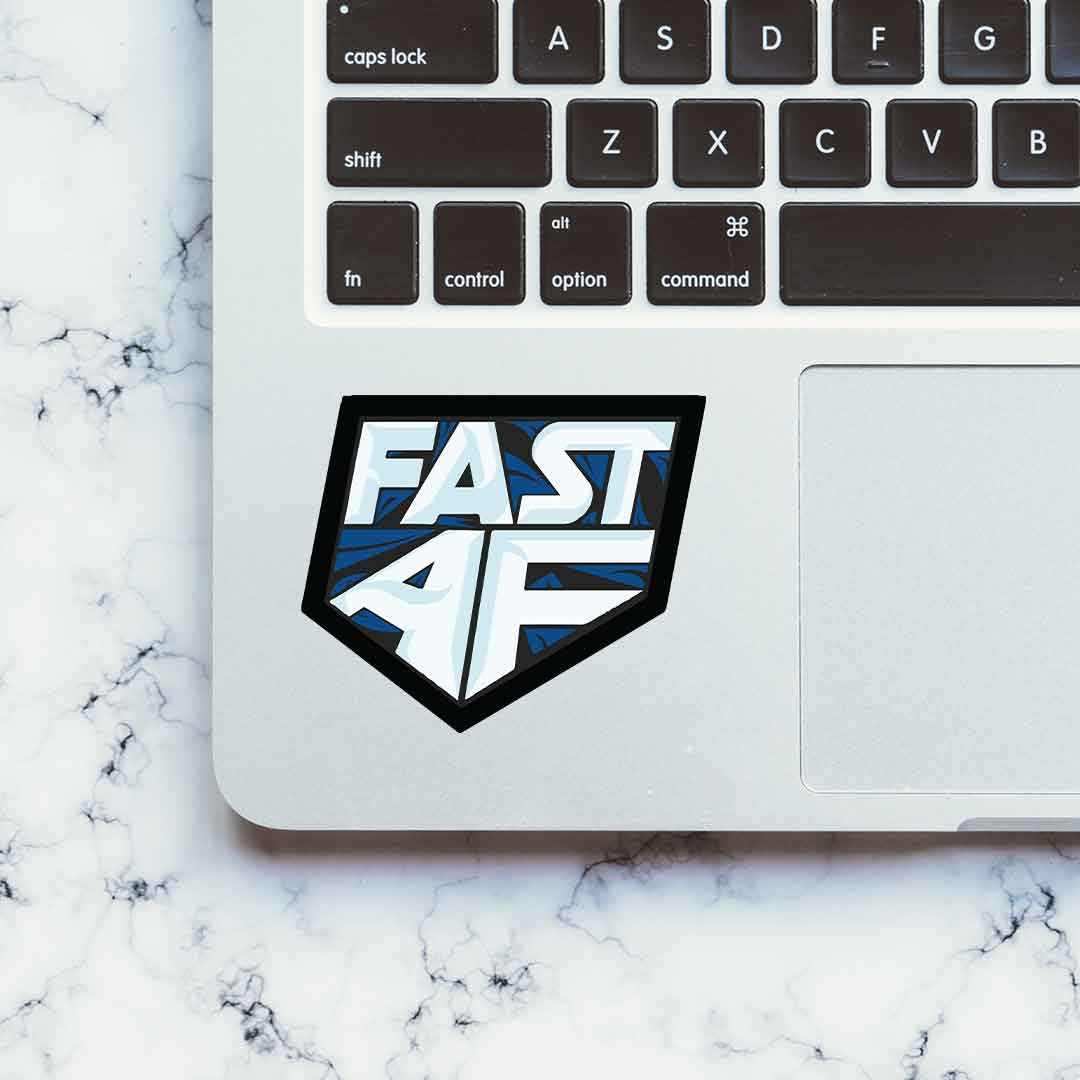 Fast Af Sticker waterproof vinyl decal for laptop, bike, car & bottle