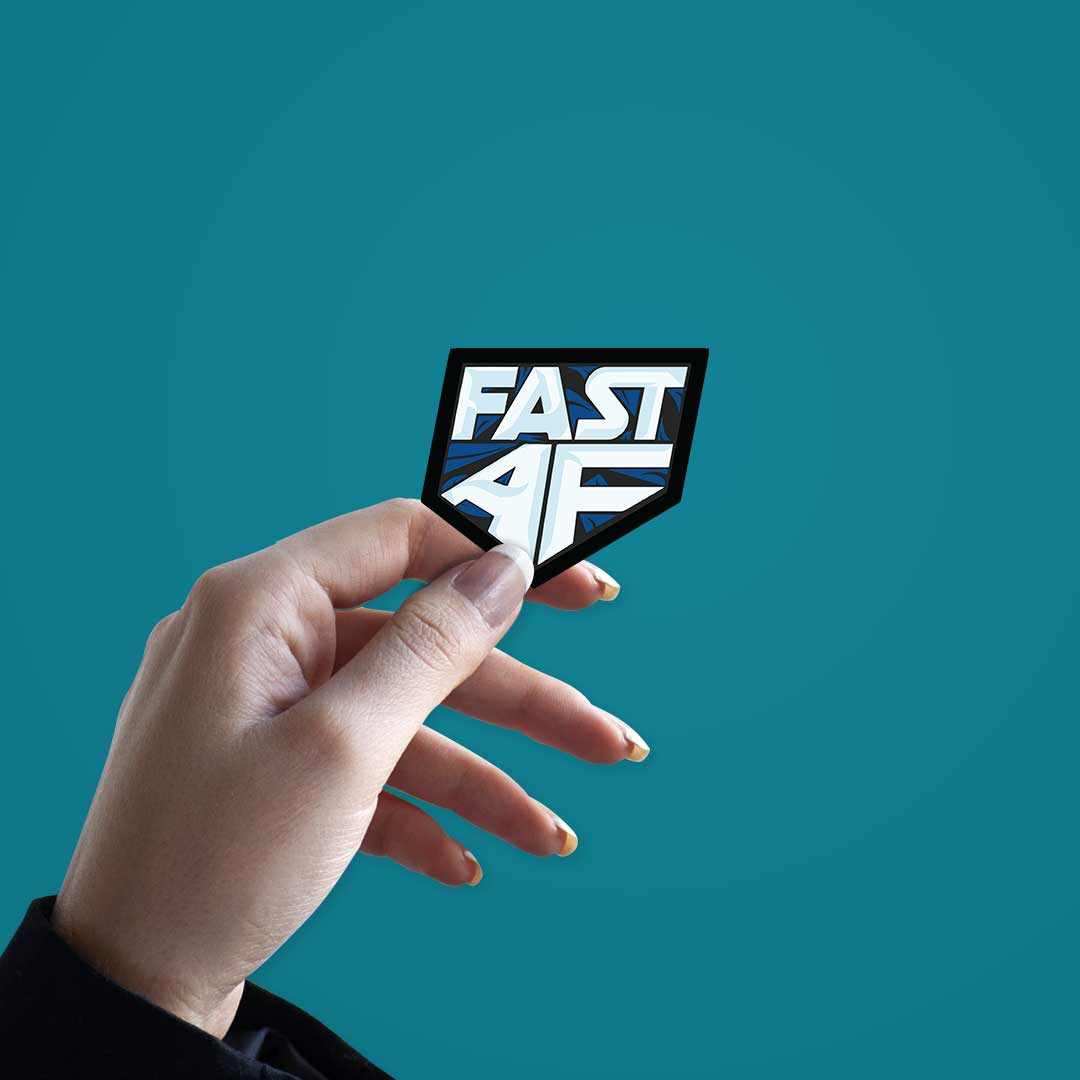 Fast Af Sticker waterproof vinyl decal for laptop, bike, car & bottle