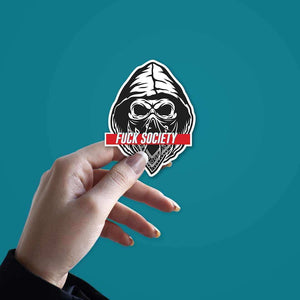 F**k Society Sticker waterproof vinyl decal for laptop, bike, car & bottle
