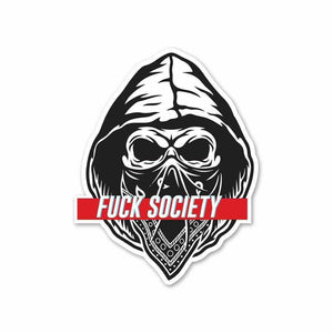 F**k Society Sticker waterproof vinyl decal for laptop, bike, car & bottle