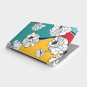 Floral Pattern Laptop Skin waterproof vinyl decal for laptop, bike, car & bottle