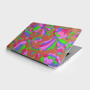 Flower Pattern Laptop Skin waterproof vinyl decal for laptop, bike, car & bottle