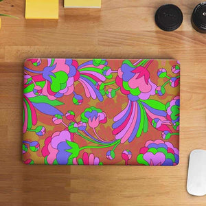 Flower Pattern Laptop Skin waterproof vinyl decal for laptop, bike, car & bottle