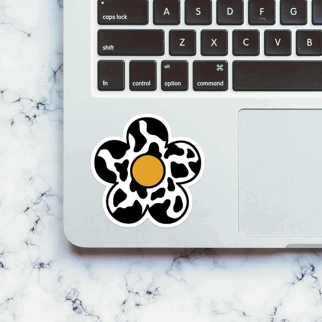 Flower sticker waterproof vinyl decal for laptop, bike, car & bottle