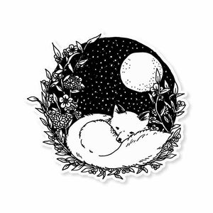 Fox Sticker waterproof vinyl decal for laptop, bike, car & bottle