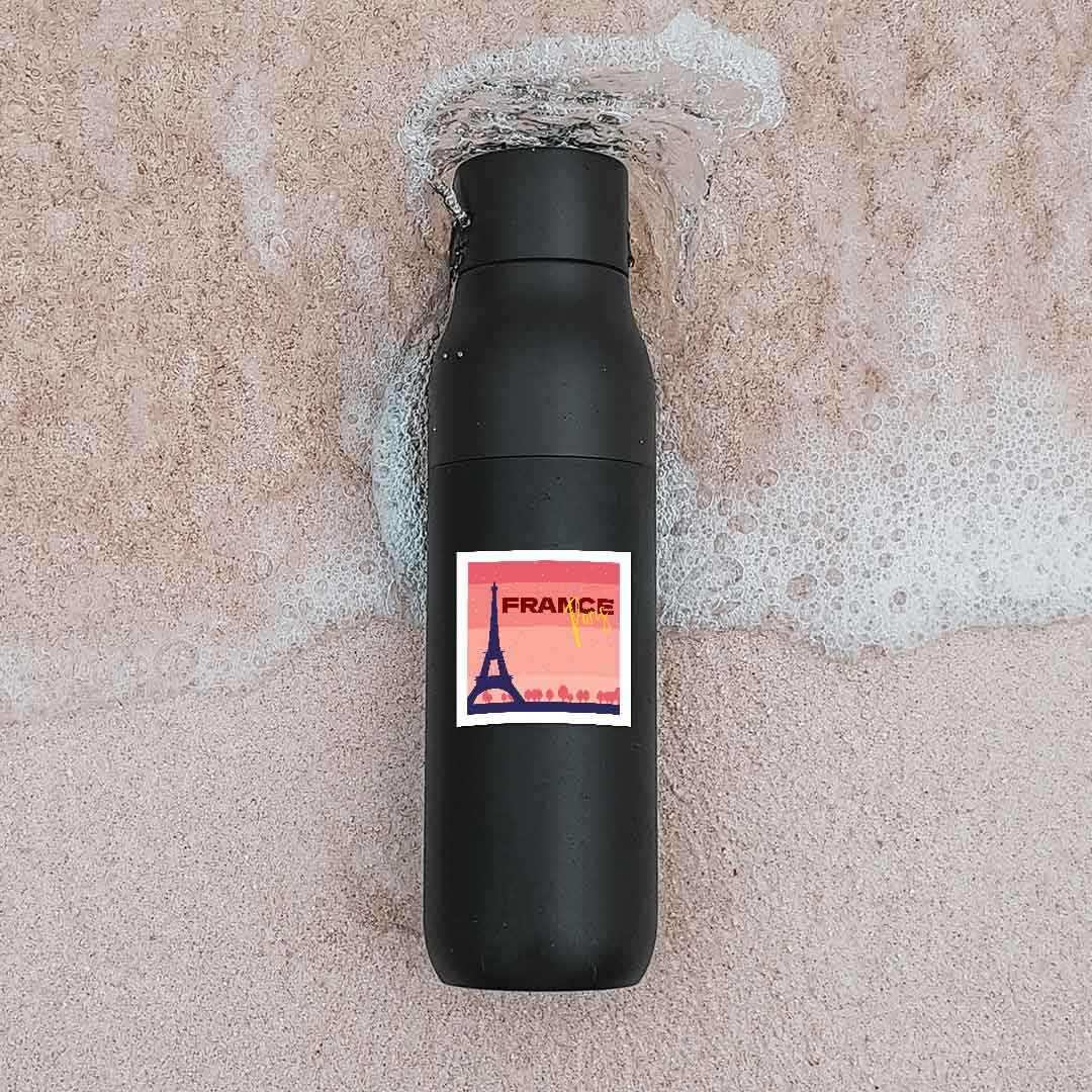 France Paris Sticker waterproof vinyl decal for laptop, bike, car & bottle