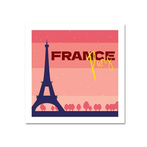 France Paris Sticker waterproof vinyl decal for laptop, bike, car & bottle