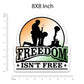 Freedom Isn't FREE Bumper Sticker waterproof vinyl decal for laptop, bike, car & bottle