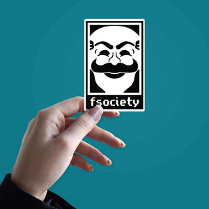 fsociety Sticker waterproof vinyl decal for laptop, bike, car & bottle