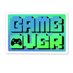 Game Over : Let's Replay Sticker waterproof vinyl decal for laptop, bike, car & bottle