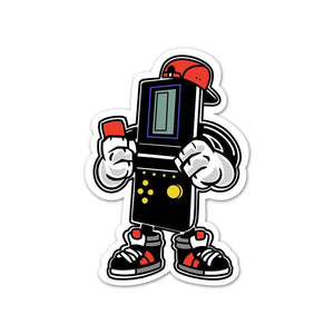 Gaming : Old School Sticker waterproof vinyl decal for laptop, bike, car & bottle
