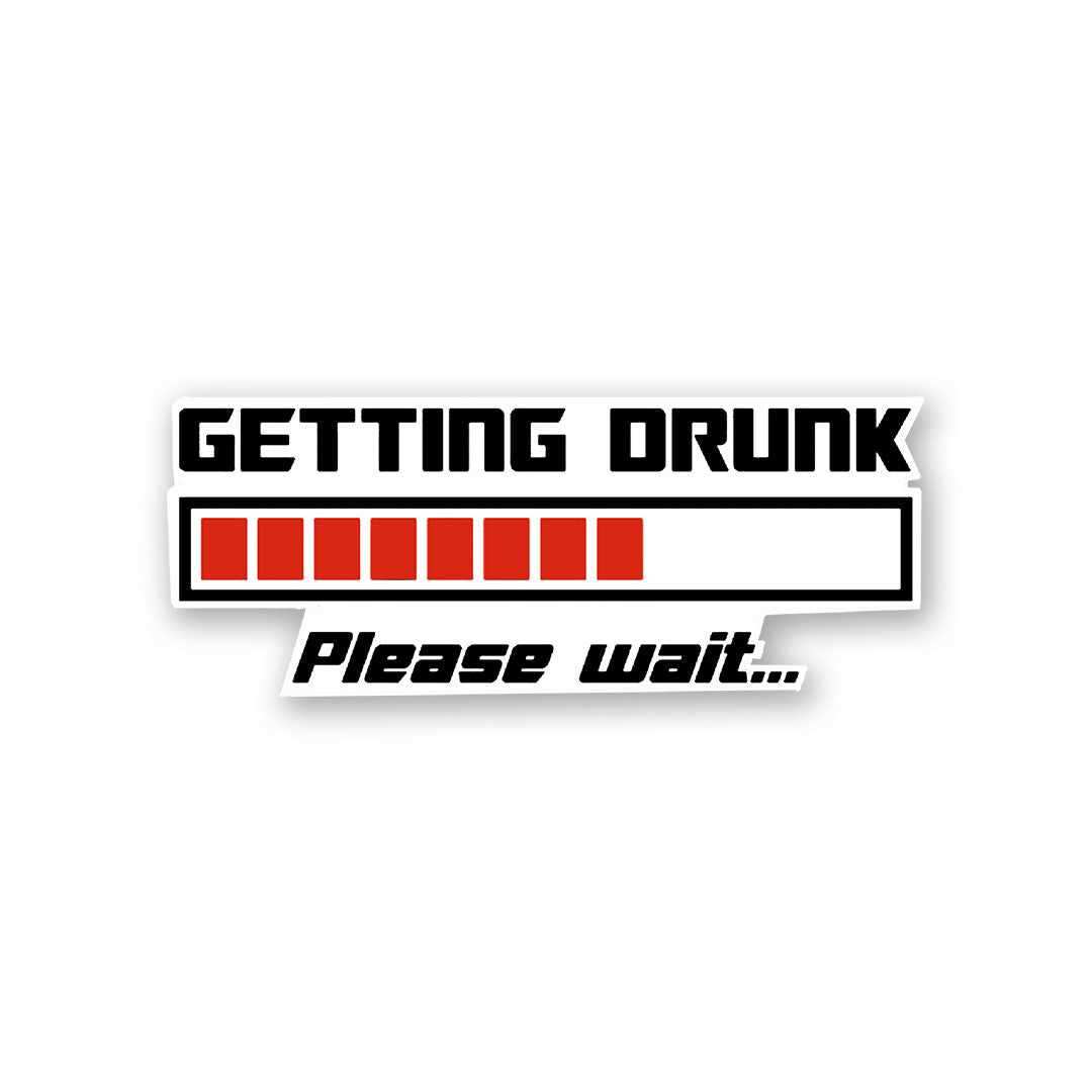 Getting Drunk Sticker waterproof vinyl decal for laptop, bike, car & bottle