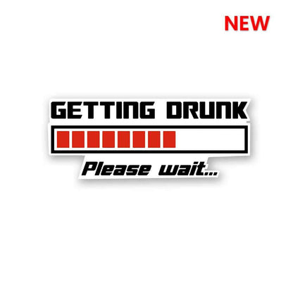 Getting Drunk Sticker waterproof vinyl decal for laptop, bike, car & bottle