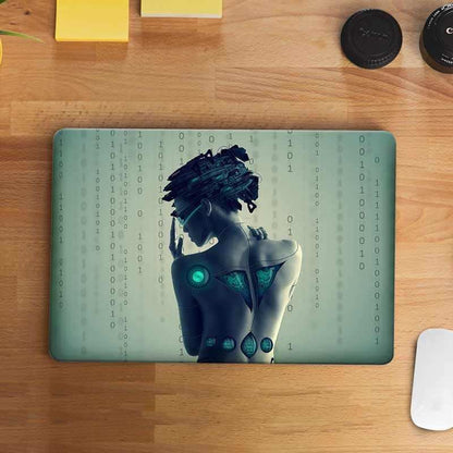 Girl Robot Laptop Skin waterproof vinyl decal for laptop, bike, car & bottle
