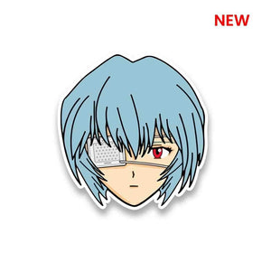 Girl with eye patch Sticker waterproof vinyl decal for laptop, bike, car & bottle