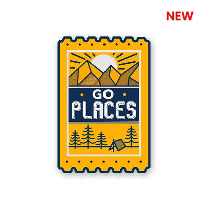 Go places Sticker waterproof vinyl decal for laptop, bike, car & bottle