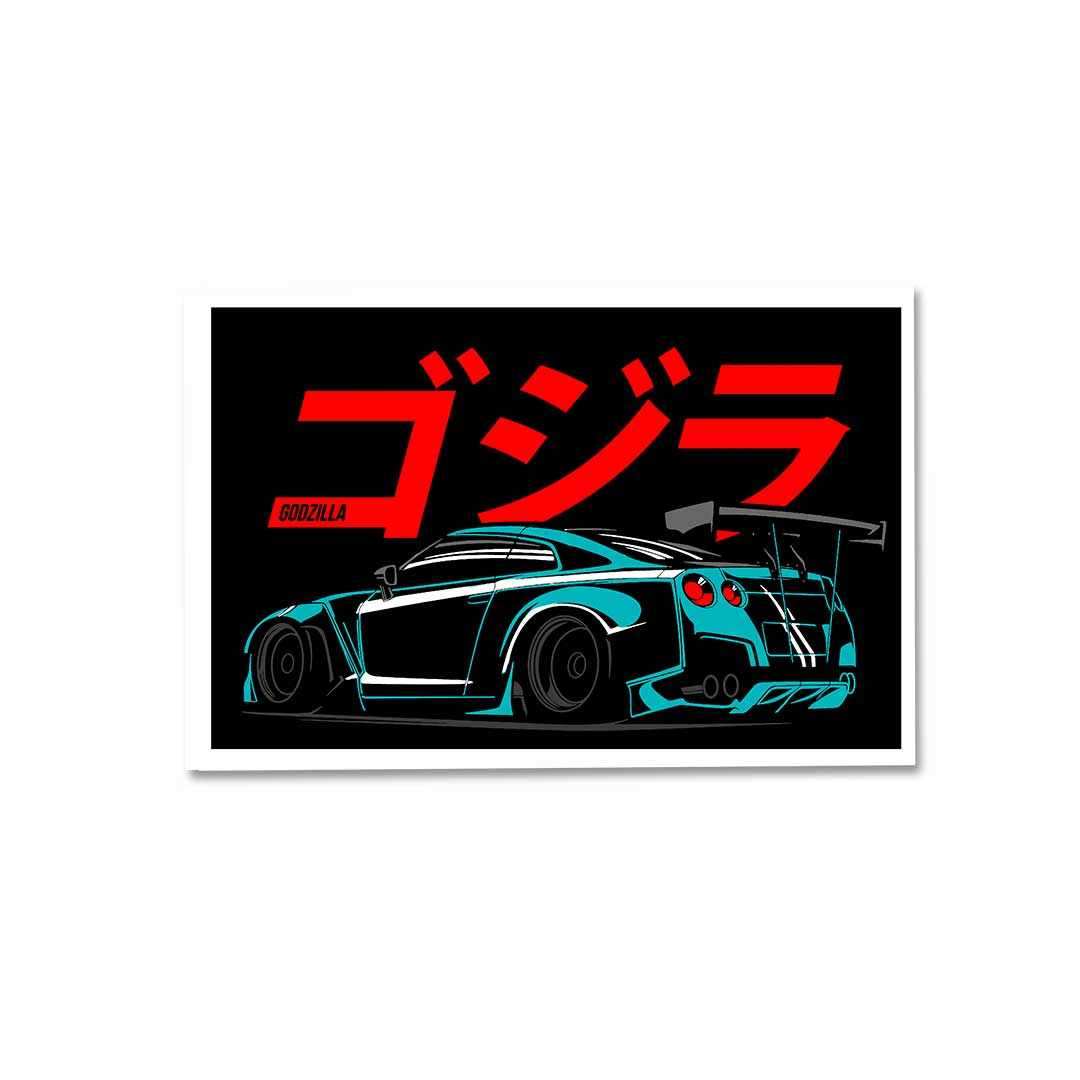 Godzilla Supreme Sticker waterproof vinyl decal for laptop, bike, car & bottle