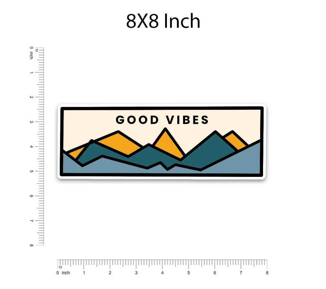 Good Vibes Bumper Sticker waterproof vinyl decal for laptop, bike, car & bottle